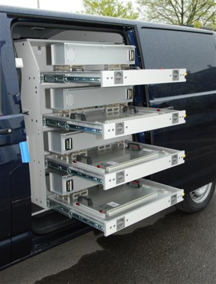 Drawers for radiation measuring devices