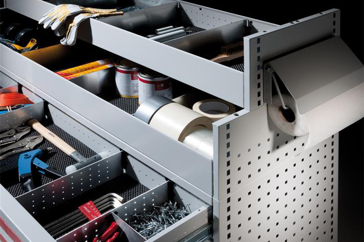 Drawers with practical compartment division 