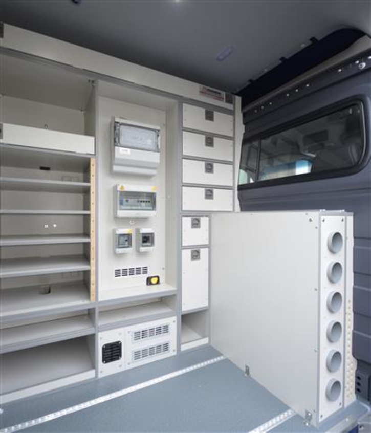 Individual interior with probe cupboards, 19