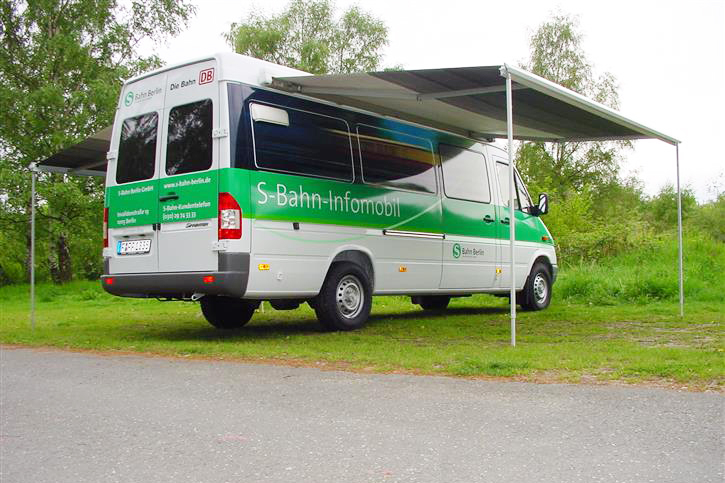 Information and sales vehicle from the S-Bahn Berlin (suburban railway of Berlin) 