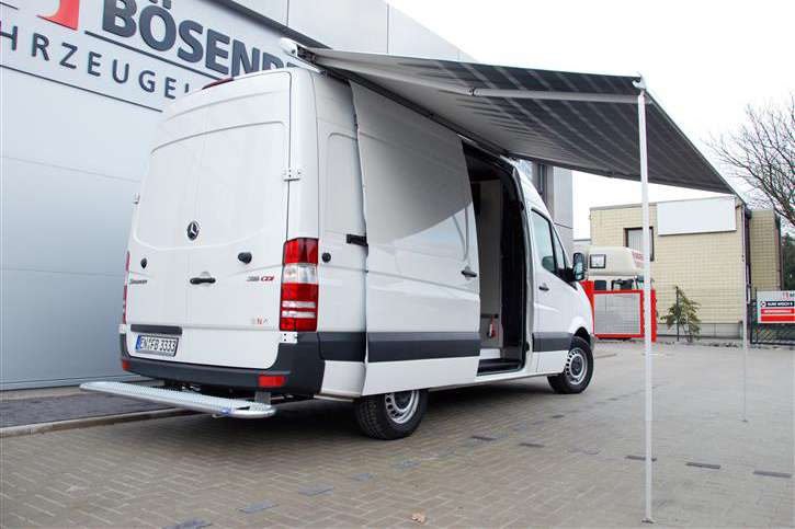 Large awning for independence from the weather 