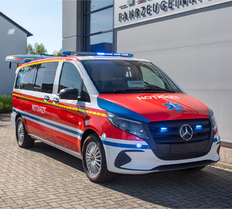 Notarzt-Einsatzfahrzeug NEF Mercedes-Benz eVito Tourer