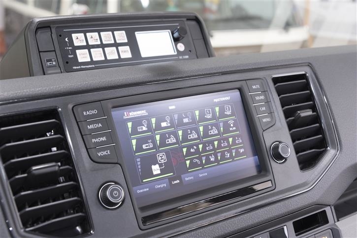 Optional operation of all functions via the navigation touch screen 
