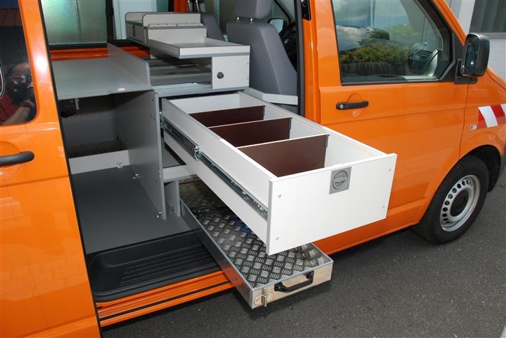 Heavy-duty full extension for small parts and/or tools 