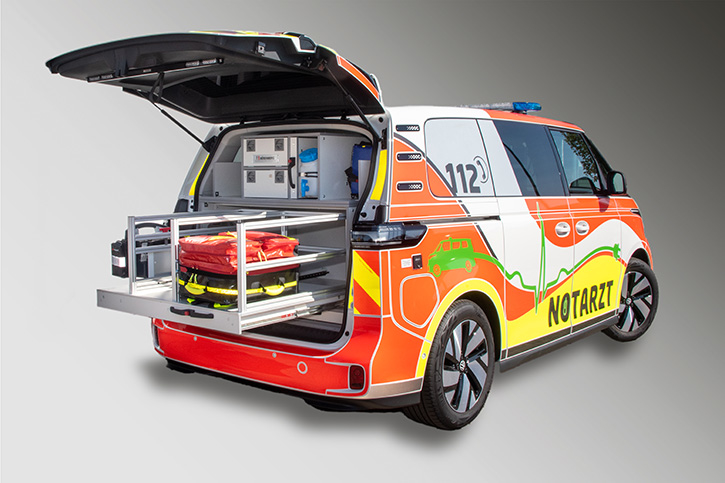 Rear slideouts for medical equipment 