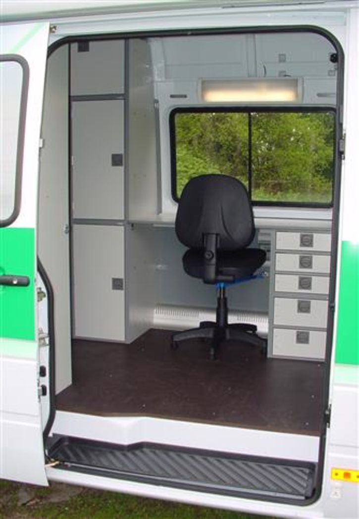 Sales area for tickets on the driver's side 