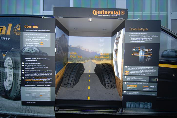 Summer tire presenation and information boards
