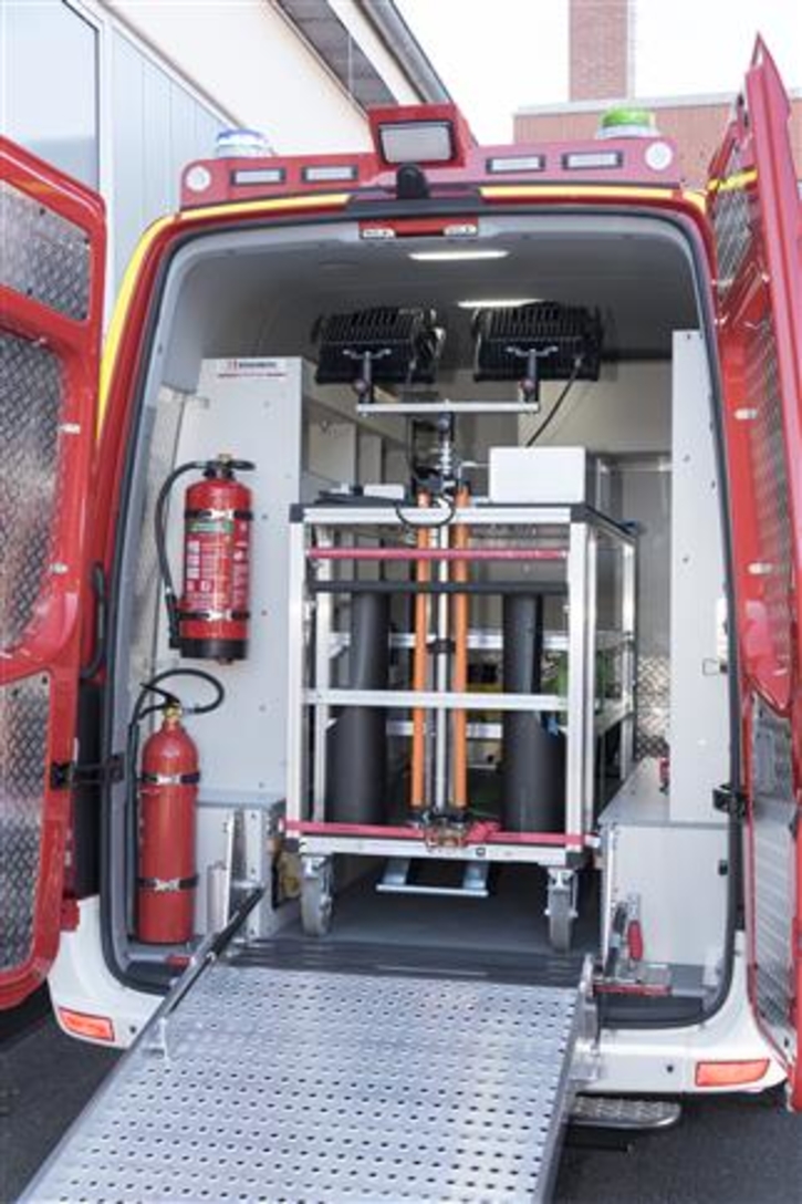 The loaded equipment cart