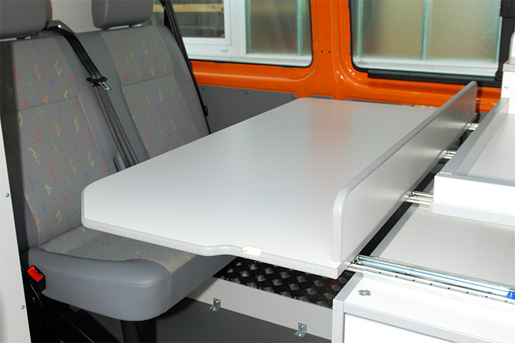 The table in extended position 