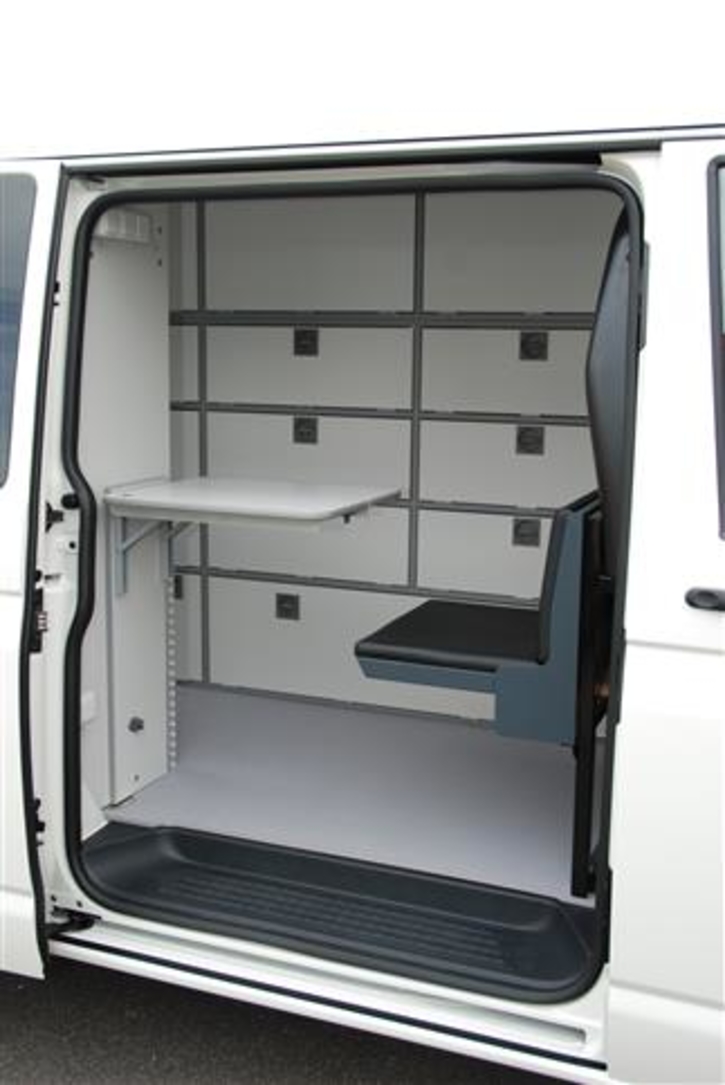 Transporter T5 crime scene vehicle with optional foldable table 