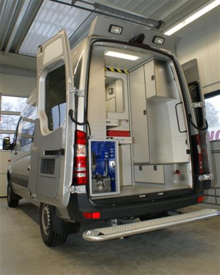 Vehicle access. Analysis system at the entry and at the passage to the measuring room 