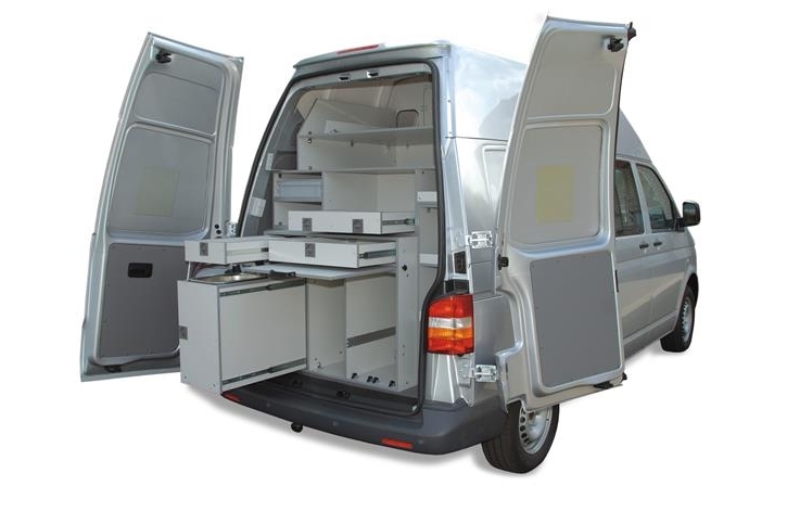 Volkswagen Transporter T5 Hochdach Tatortfahrzeug, Konzept der Polizei Niedersachsen 